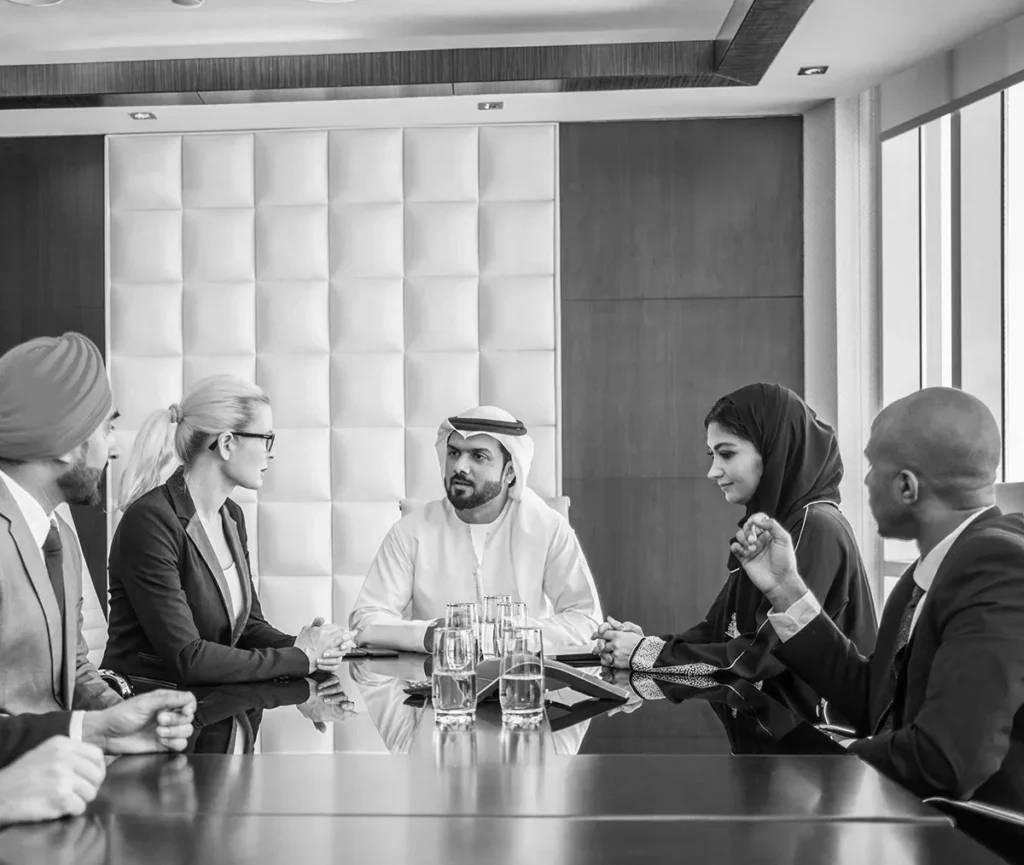 Our UAE Business setup consultants in the meeting room